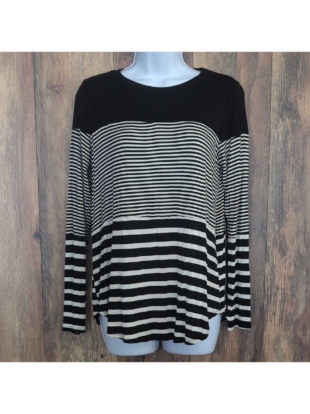 Flamingo Urban Striped Long Sleeve Blouse S D375
